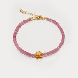 Soft Radiance – Pink Tourmaline & Lotus Bracelet
