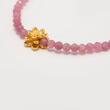 Soft Radiance – Pink Tourmaline & Lotus Bracelet