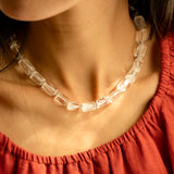 Clear Focus – White Quartz Pillar Necklace