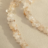 Rutilated Quartz & Baroque Pearl Necklace
