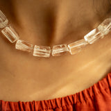 Clear Focus – White Quartz Pillar Necklace