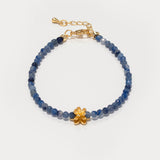 Clarity in Expression – Blue Aventurine & Lotus Bracelet