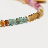 Tourmaline – Lotus Charm Necklace