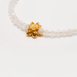 Mystic Bloom – Moonstone & Lotus Bracelet