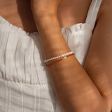 Tranquil Protection – Red Agate & Pearl Bracelet