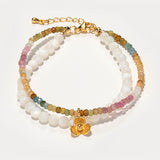 Charming Purity – Tourmaline & Mother-of-Pearl Bracelet