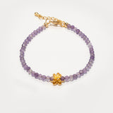 Wisdom’s Embrace – Amethyst & Lotus Bracelet