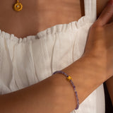 Wisdom’s Embrace – Amethyst & Lotus Bracelet